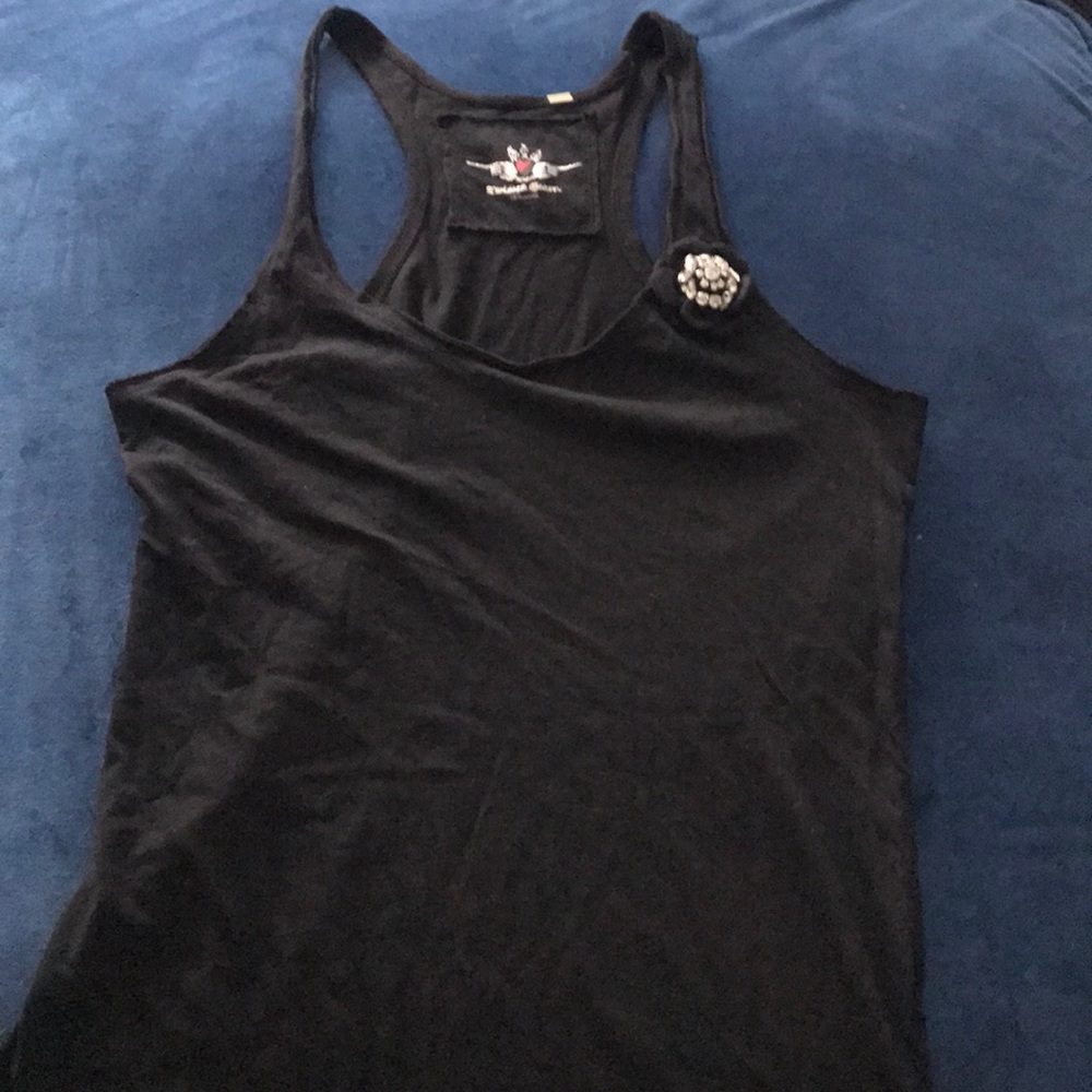 Twisted Crown Small Tank with Jeweled Flower